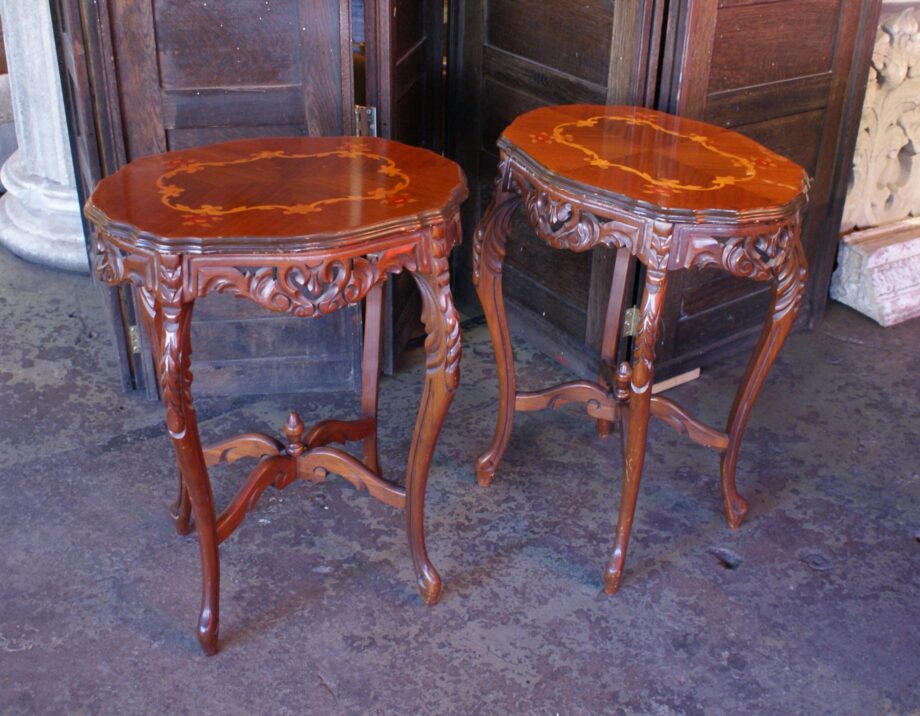 Small Victorian Side Table w Inlay Top