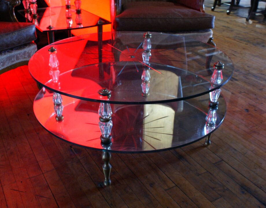 Glass Regency Round 2 Tier Coffee Table