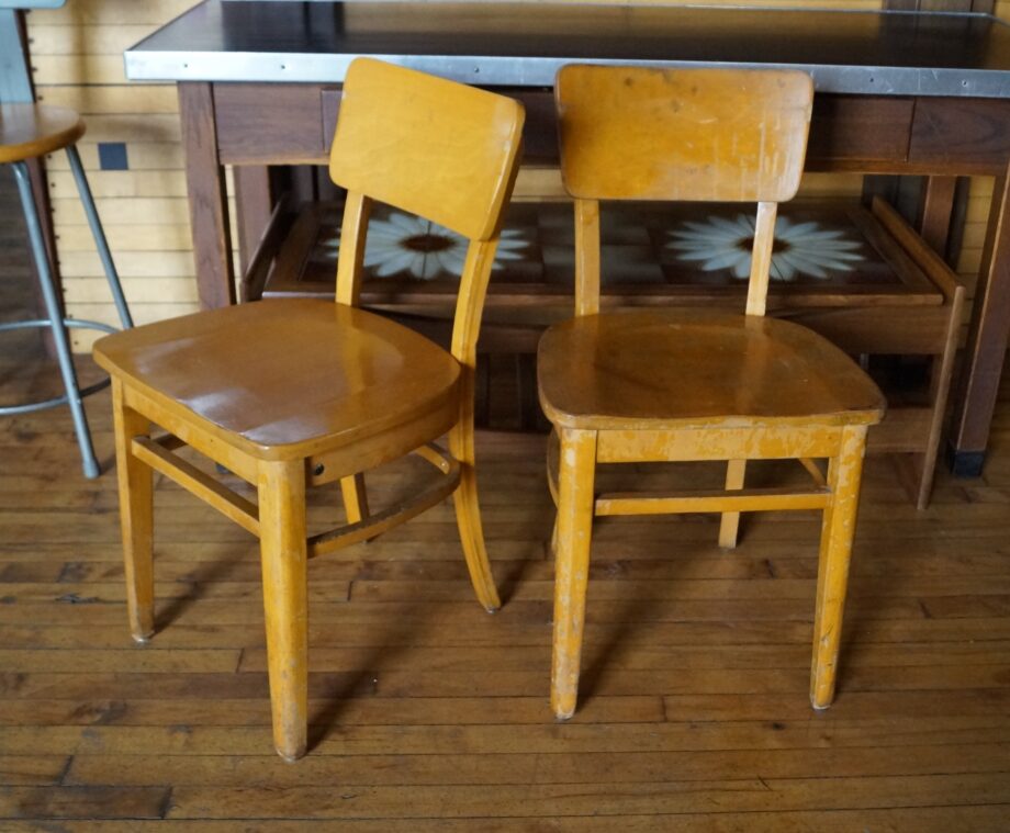 National Store Fixture Inc Blonde Wood Cafe Chair