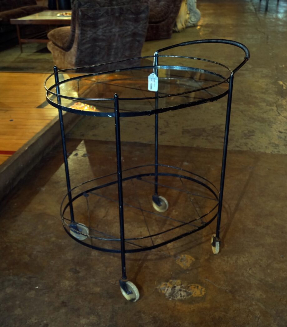 Vintage Black Wire Bar Cart