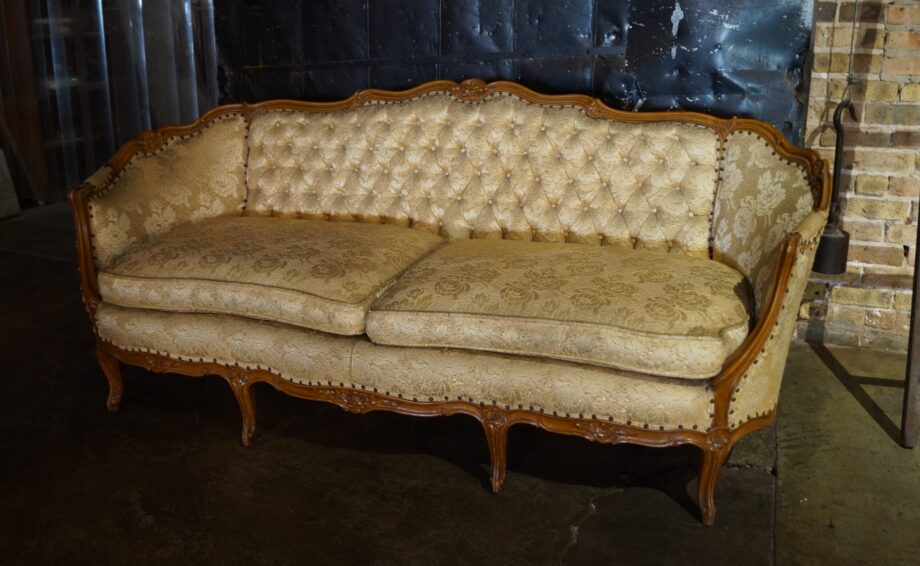 Victorian Sofa w Floral Carving