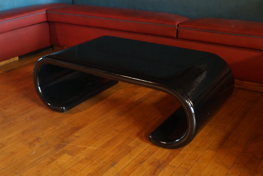 Black Karl Springer Scroll Coffee Table