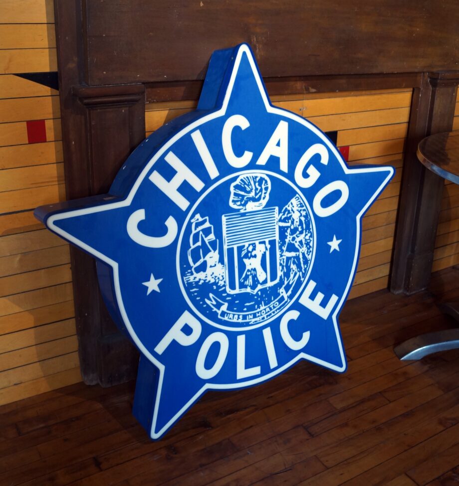 Chicago Police Badge Channel Sign