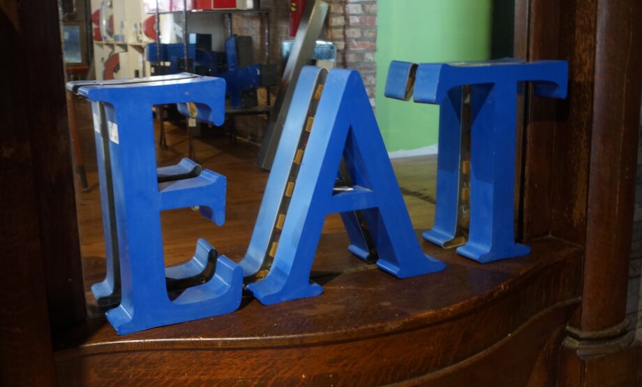 EAT Blue Letters