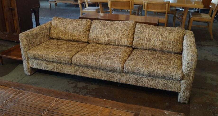 Vintage Woven Brown Patterned Sofa