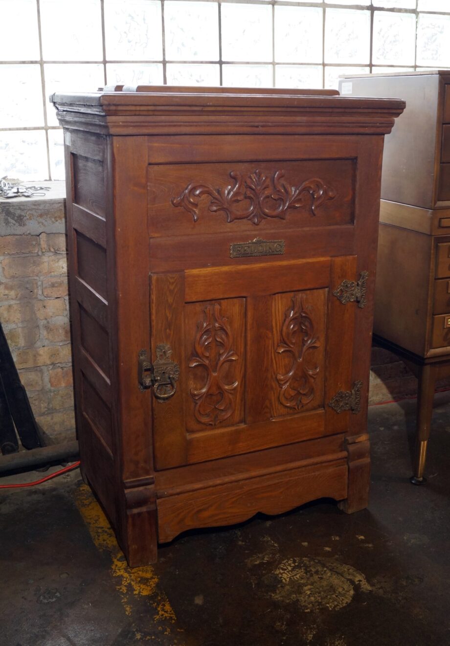 Antique Belding Wood Ice Box