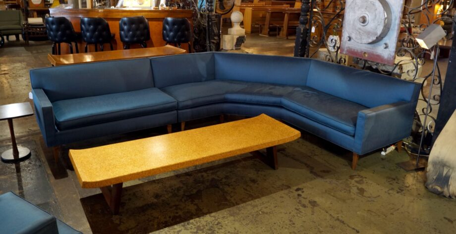 S.J. Campbell Blue 2 Piece Sectional Sofa