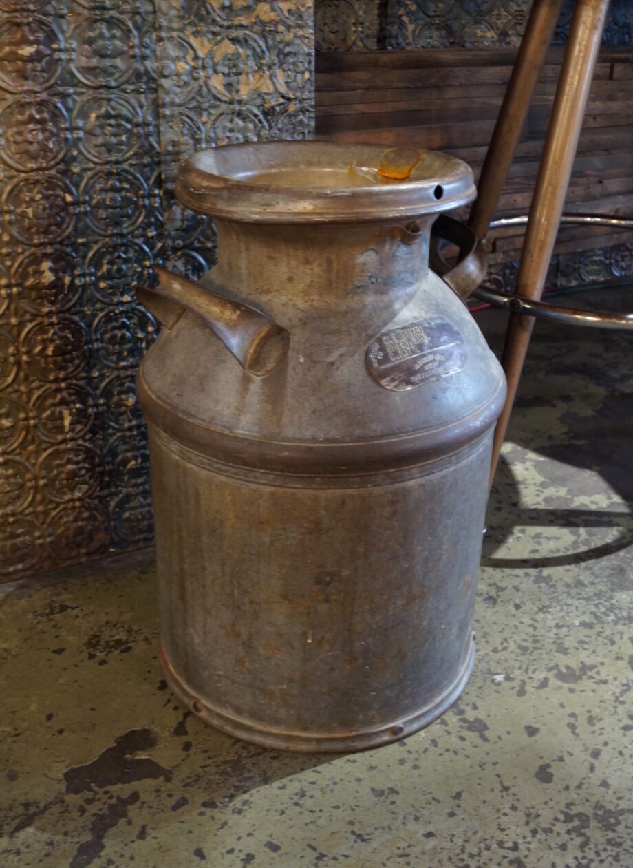 Antique 10 Gallon Milk Jug w Lid