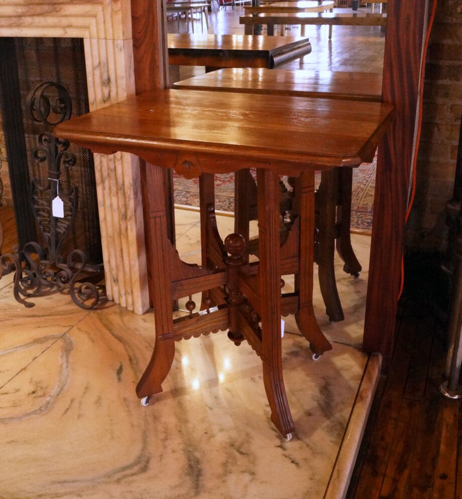 Small Eastlake Parlor Table on Casters