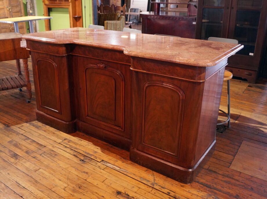 Antique Kitchen Island w Stone Top