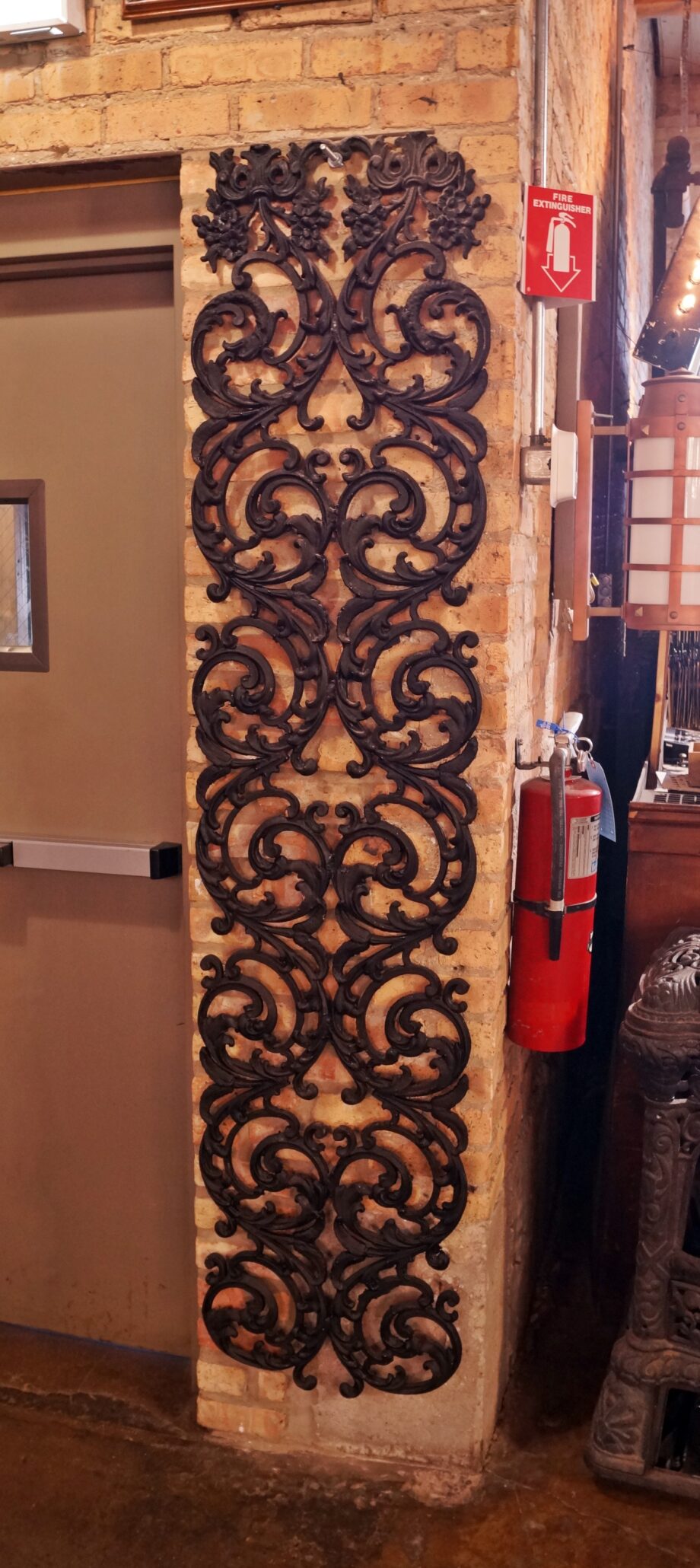 Ornate Floral Cast Iron Panel