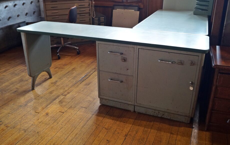 All Steel Tanker Credenza Return w Laminate Top