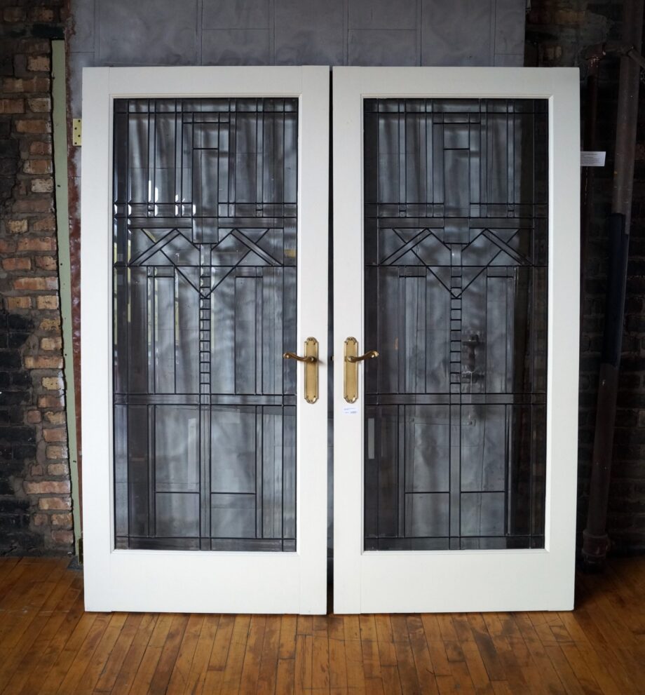 Prairie Style Bevelled Glass Door PAIR