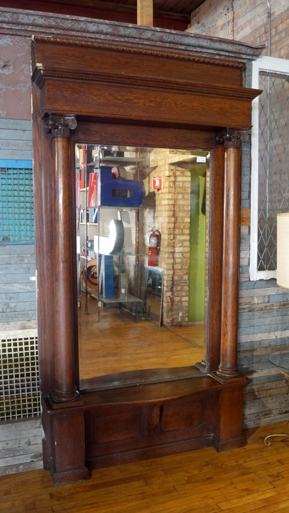 Pier Mirror w Ionic Columns and Egg and Dart Trim