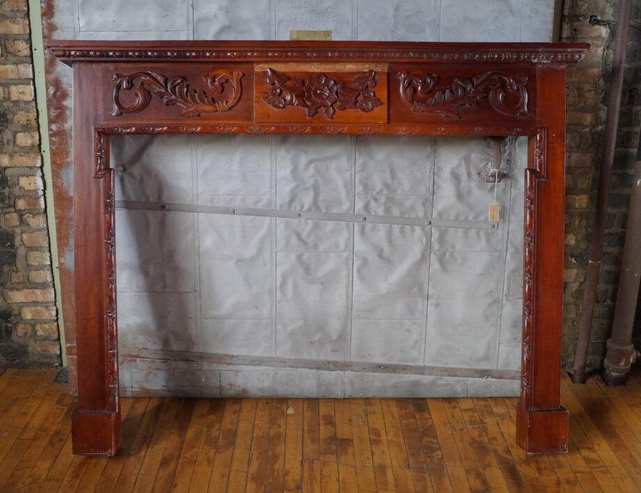 Heavily Carved Indonesian Mantel