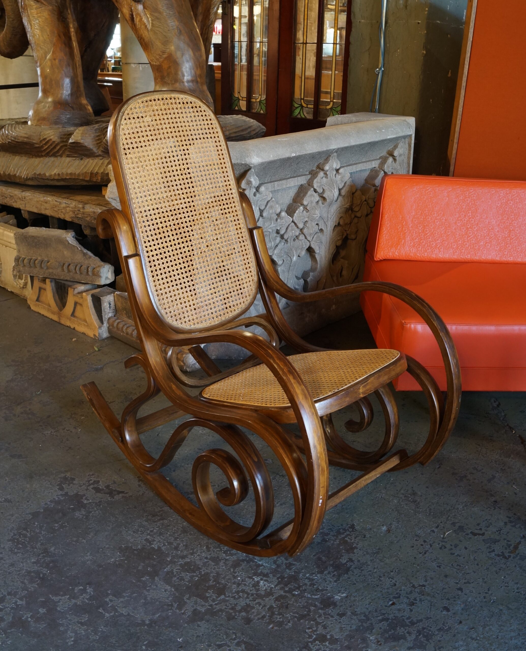 Thonet Style Cane Rocking Chair Salvage One