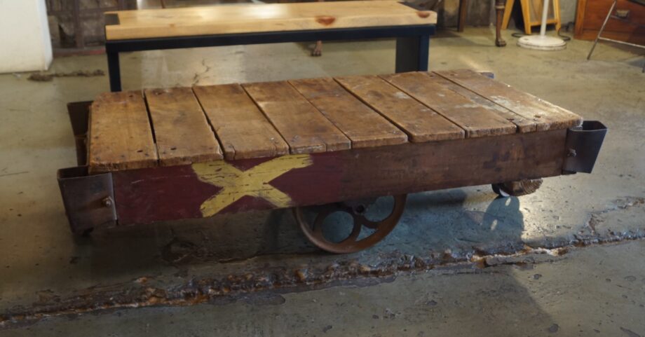 Antique Industrial Railroad Cart