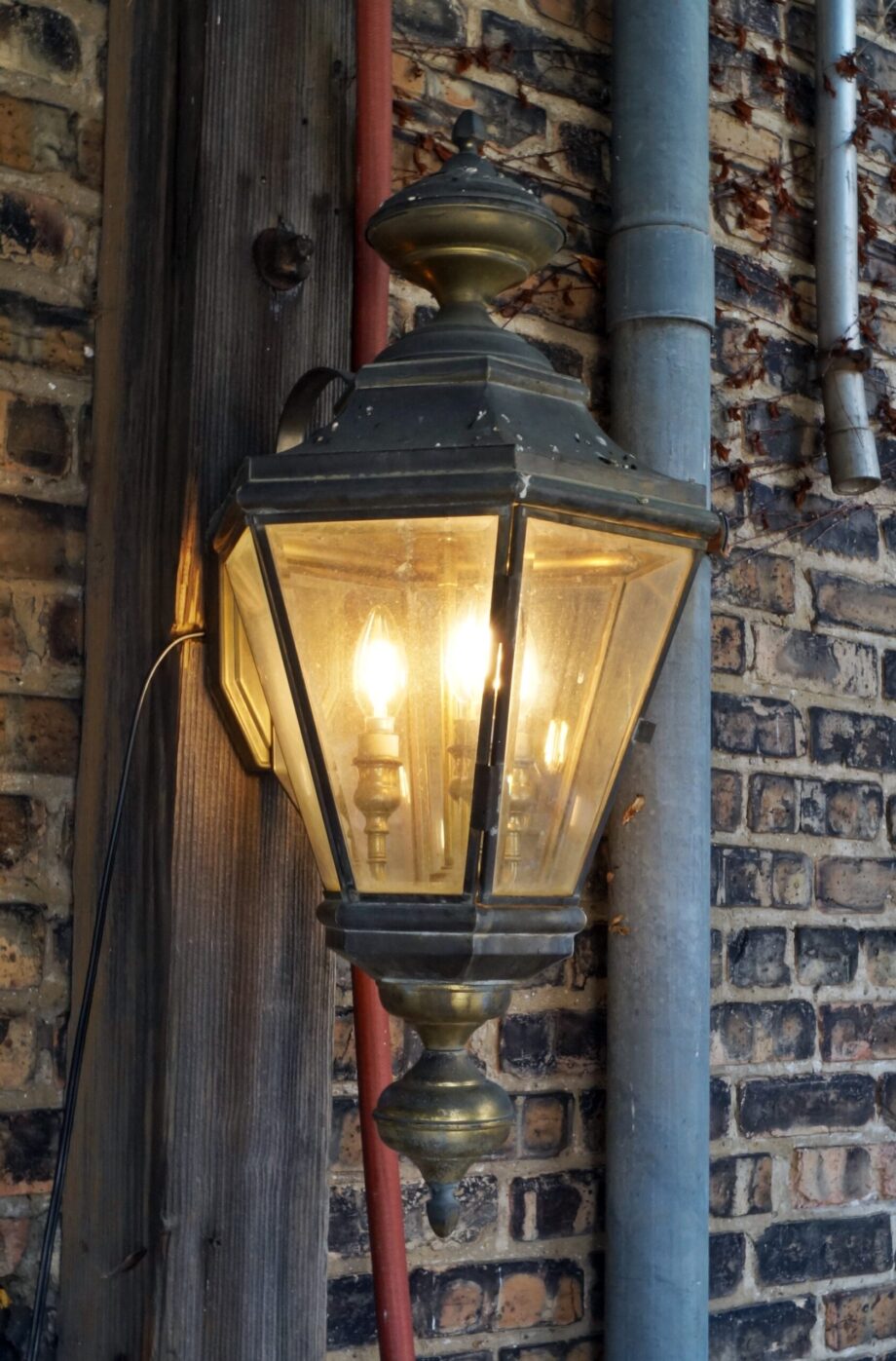 Brass Lantern Sconce