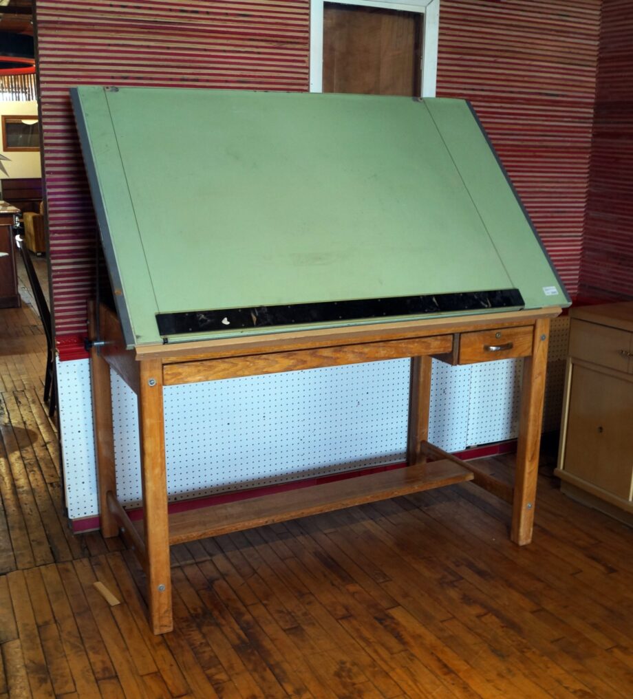 Antique Wood Mayline Drafting Table