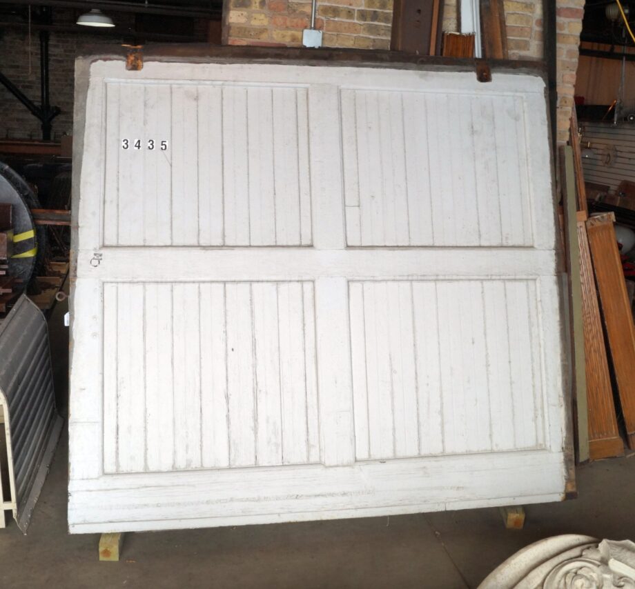 Large Antique Sliding Garage Door w Track