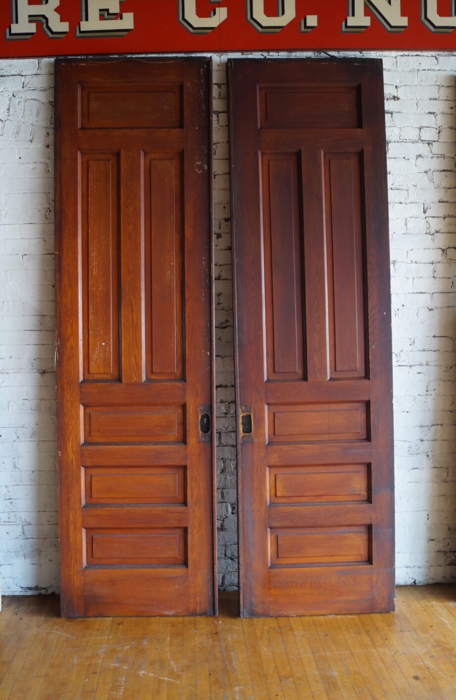 Tall Narrow 6 Panel Pocket Door