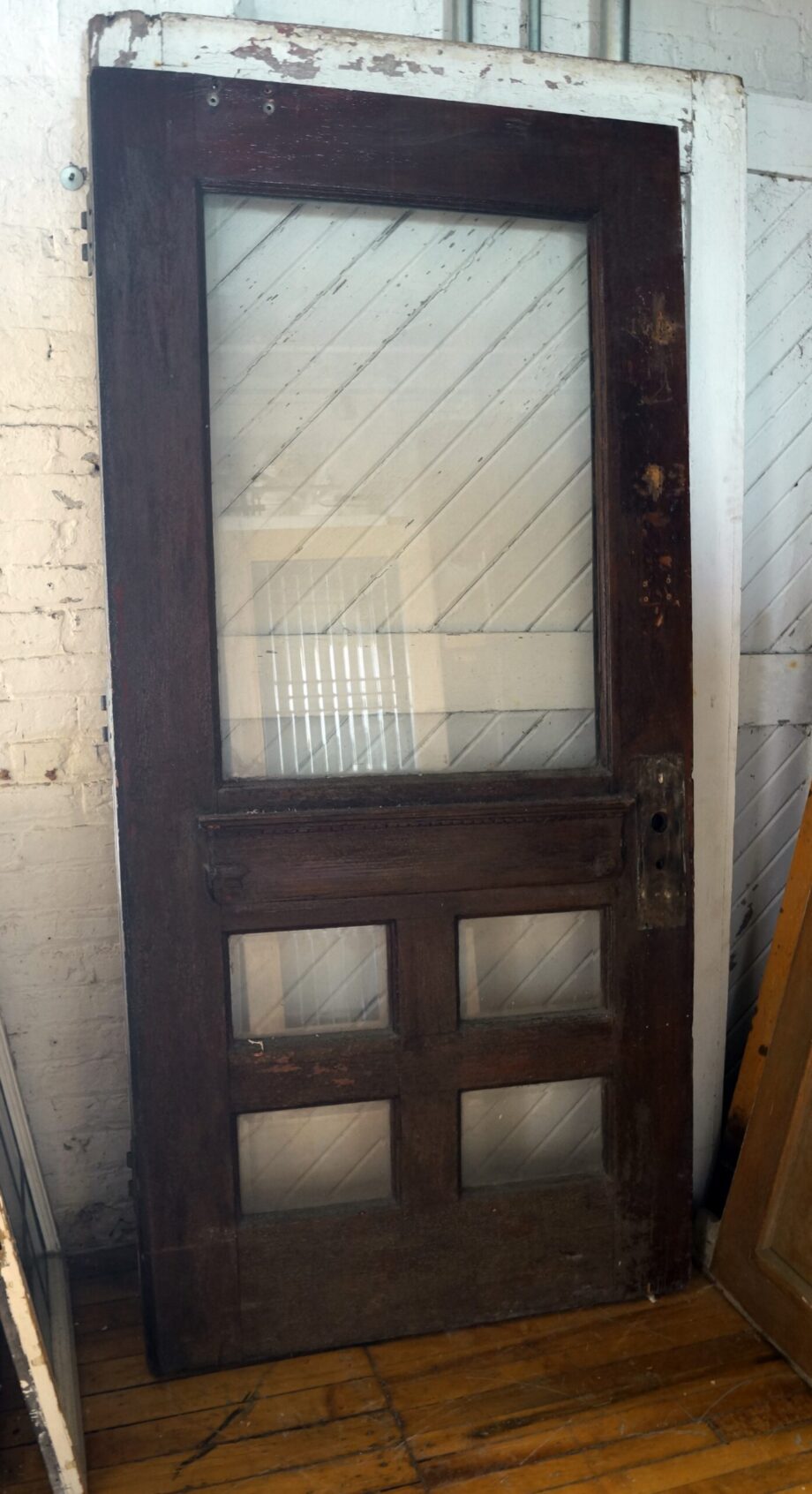 Oversized 5 Light Beveled Glass Entry Door