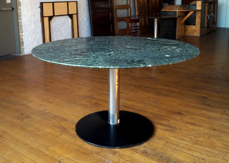 Round Marble Pedestal Table from Skokie Library