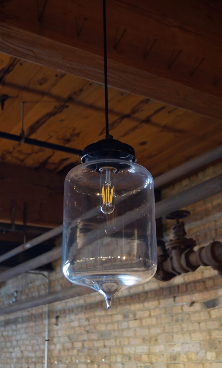 Clear Glass Jug Pendant Light