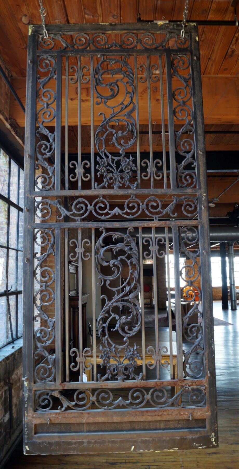 Ornate Iron Storm Door