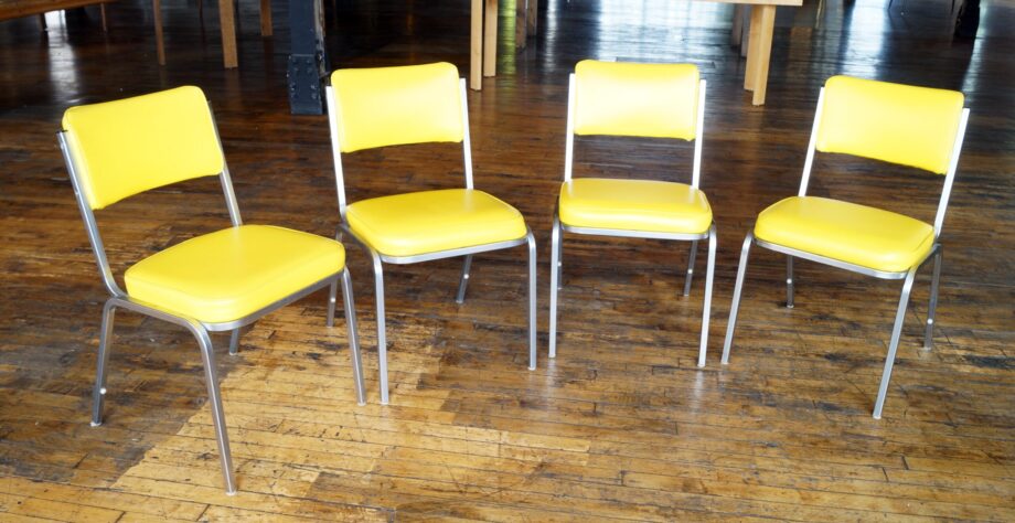 Yellow Vinyl Howell Dining Chair