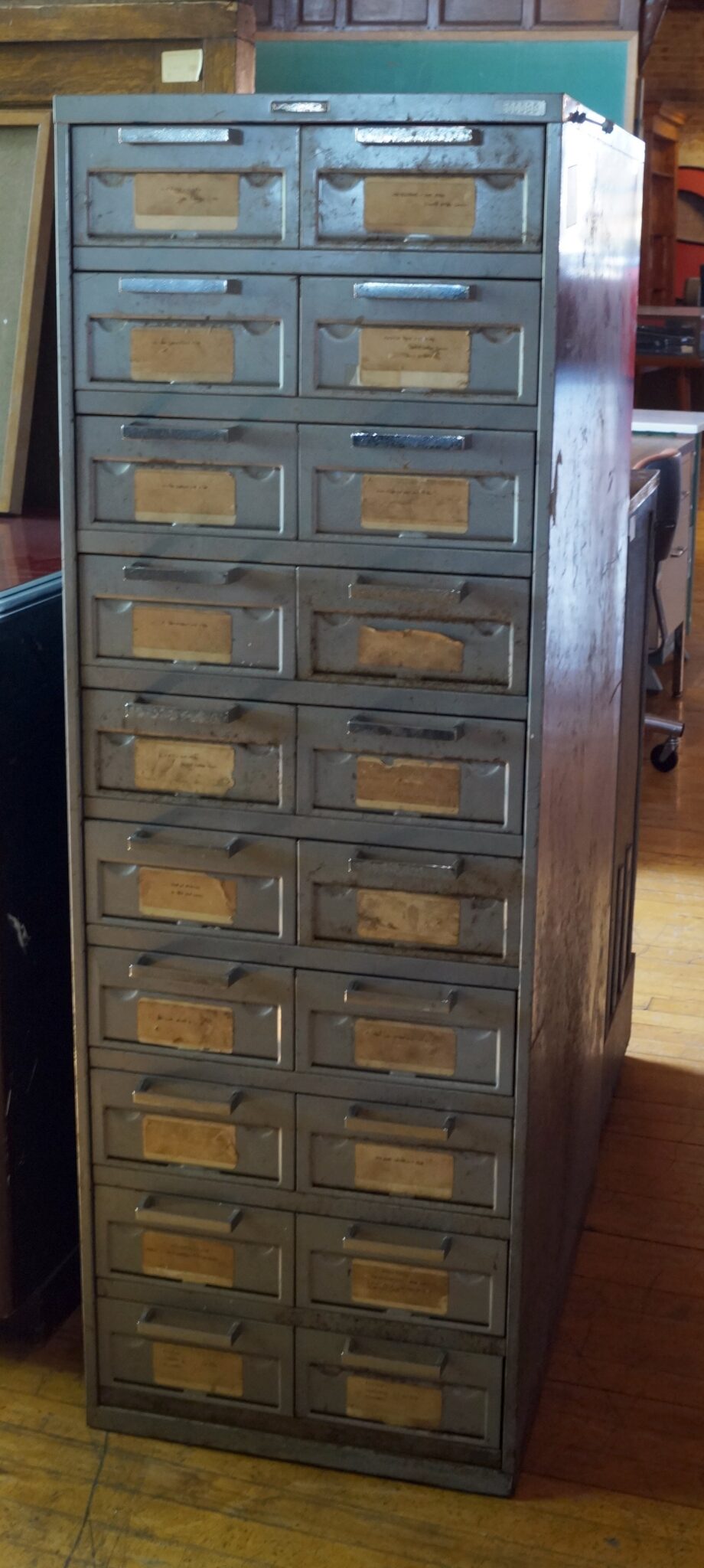 Industrial 10 Drawer Card Catalog