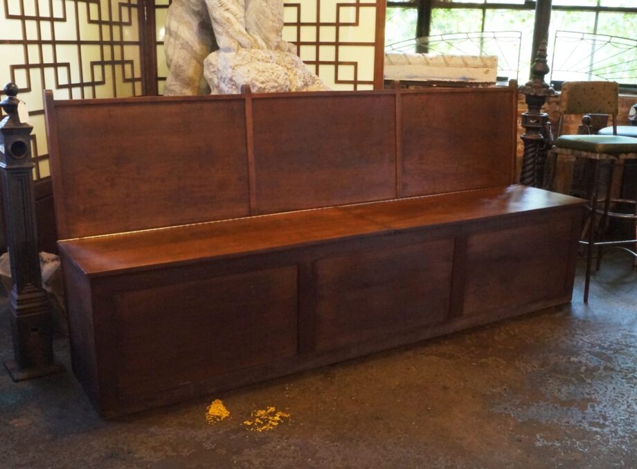 Long Wood Bench w Storage