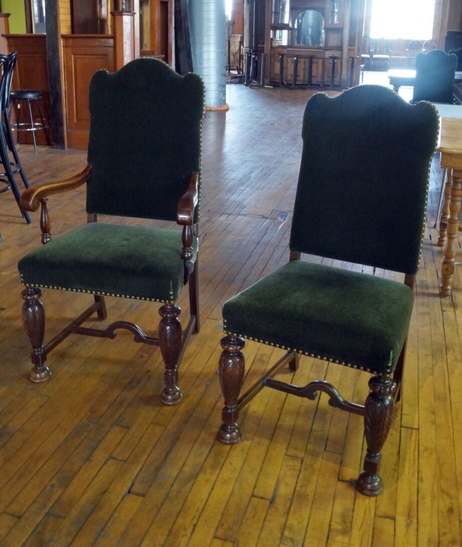 Green Velvet Nail Head Chair