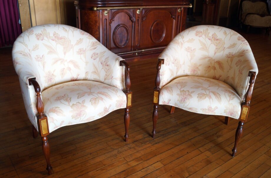 Ivory Floral Arm Chair