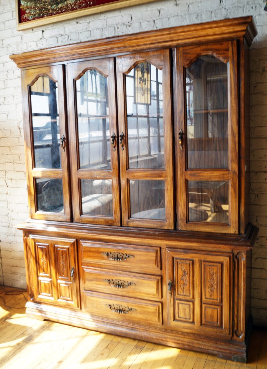 Large China Cabinet w Glass Doors