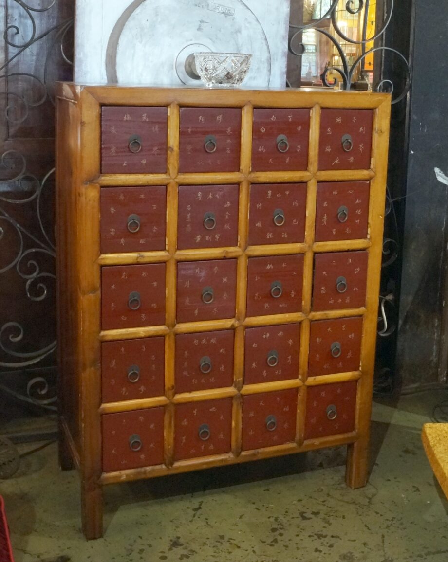 Asian Style 20 Drawer Apothecary Cabinet