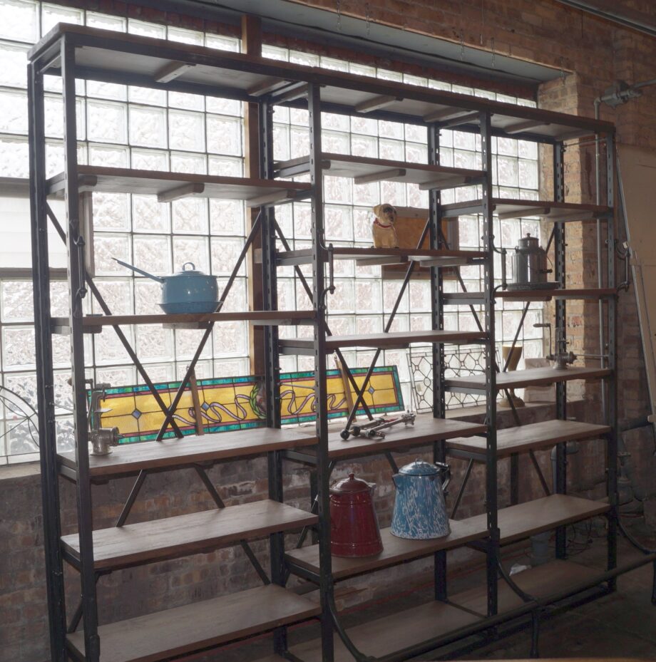 French Library Industrial Shelving Unit