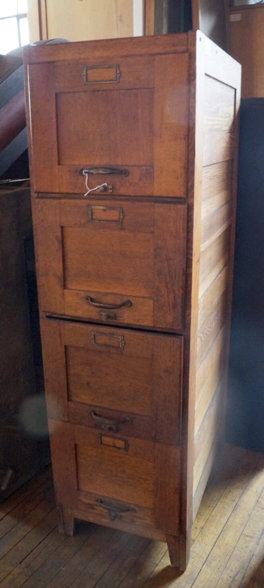 Light Wood 4 Drawer Filing Cabinet