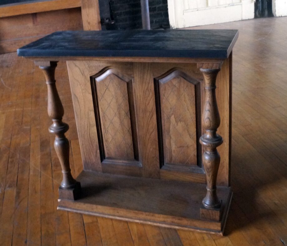 Black Marble Top Hallway Table