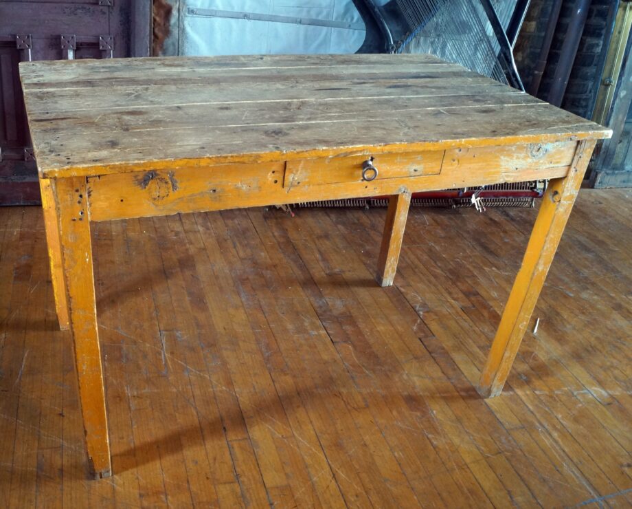 Reclaimed Wood Dining Table w Drawer