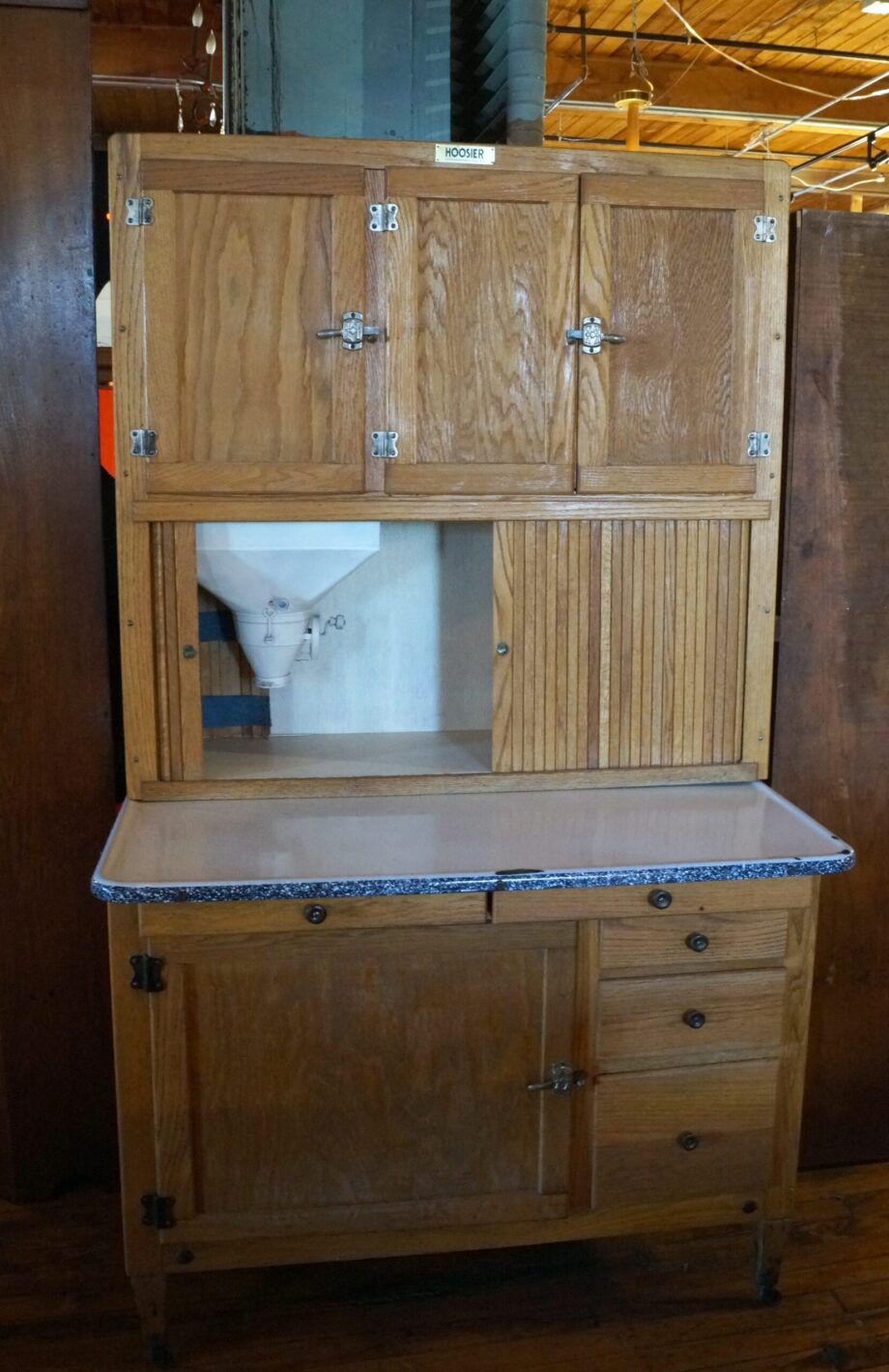 Hoosier Bakers Cabinet w Enamel Top