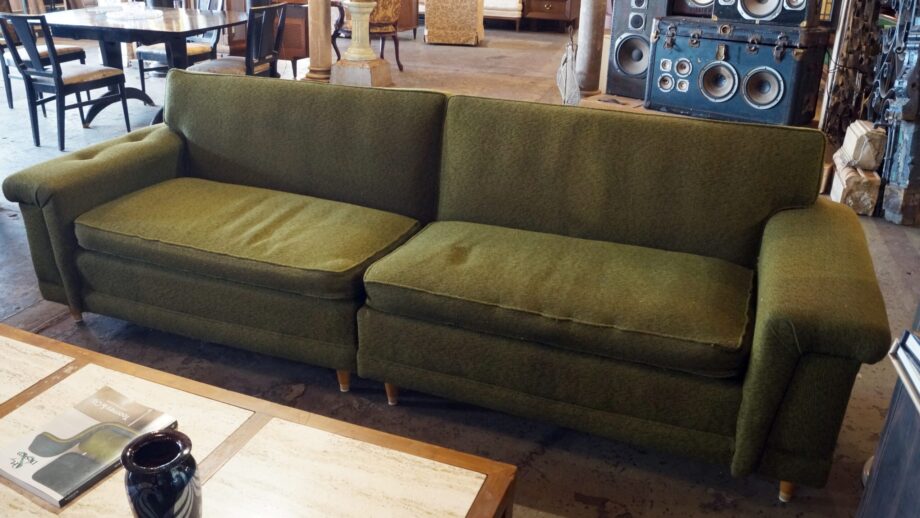 Green MCM Split Couch