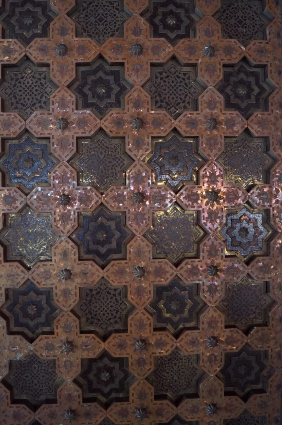 Copper Plated Star Patterned Doors From India PAIR