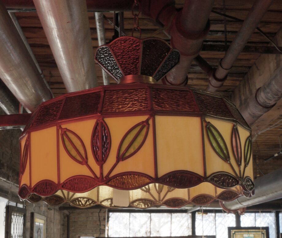 Stained Glass Canopy Light w Tulips