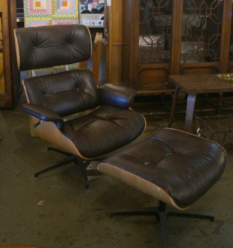 Eames Style Lounge Chair w Foot Stool