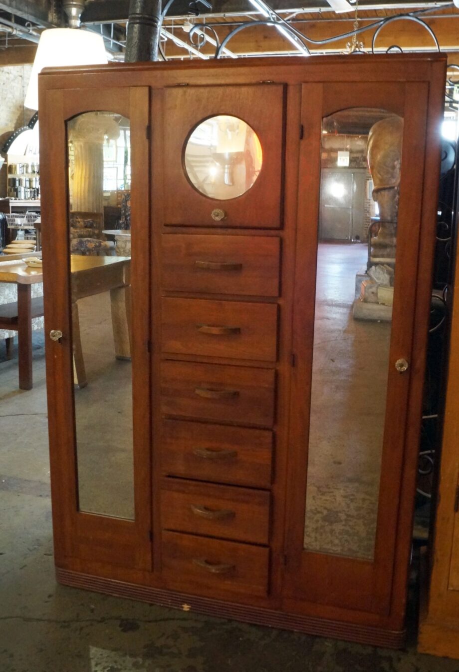 6 Drawer 3 Mirror Short Armoire