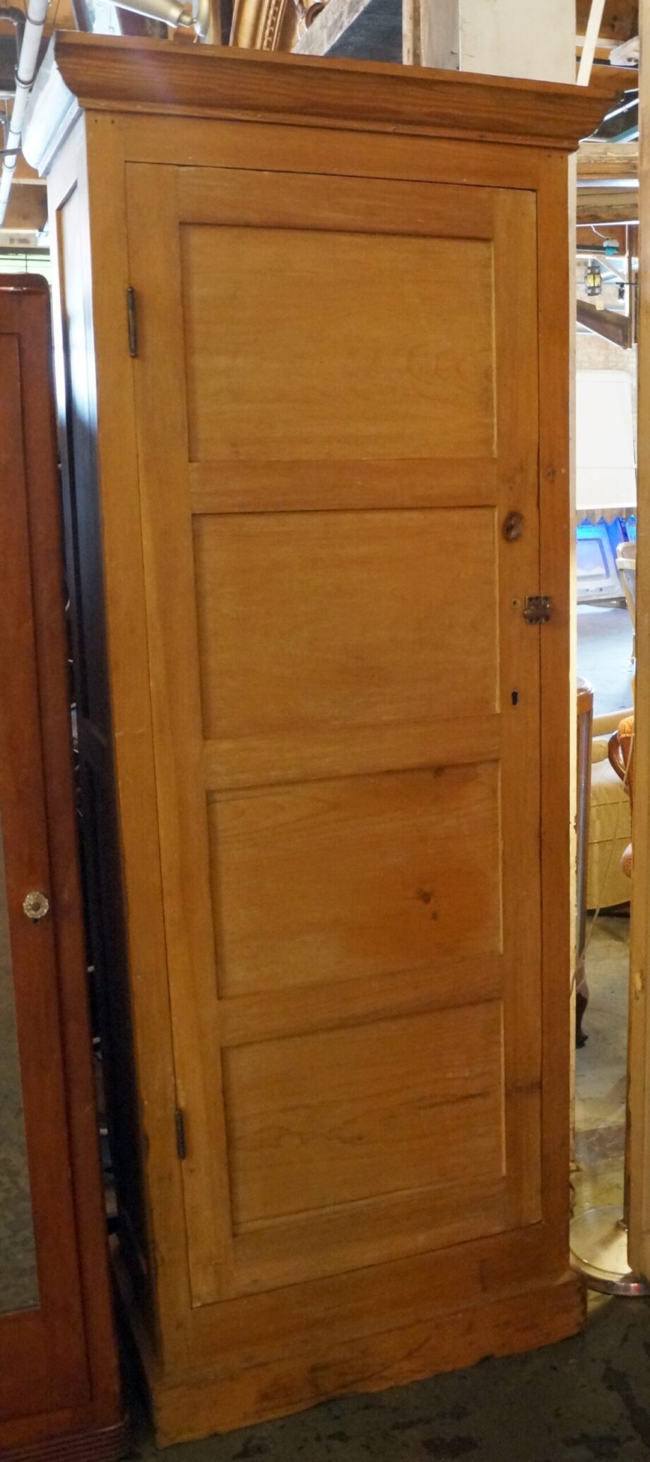 Raw Wood Slim Cottage Style Wardrobe