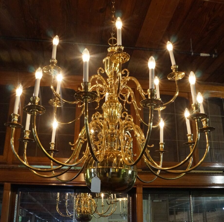 Large 18 Light Gold Chandelier