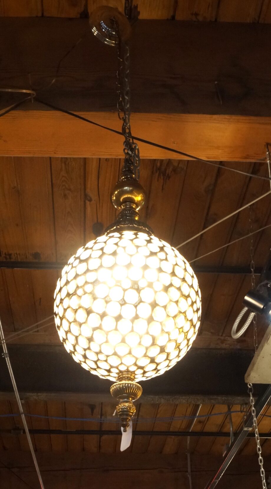 Prism Embedded Sphere Hanging Light