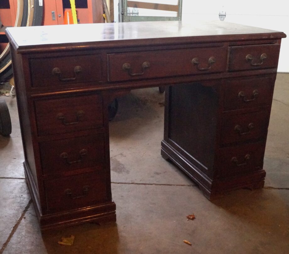 Small Wooden Desk w 8 Drawers